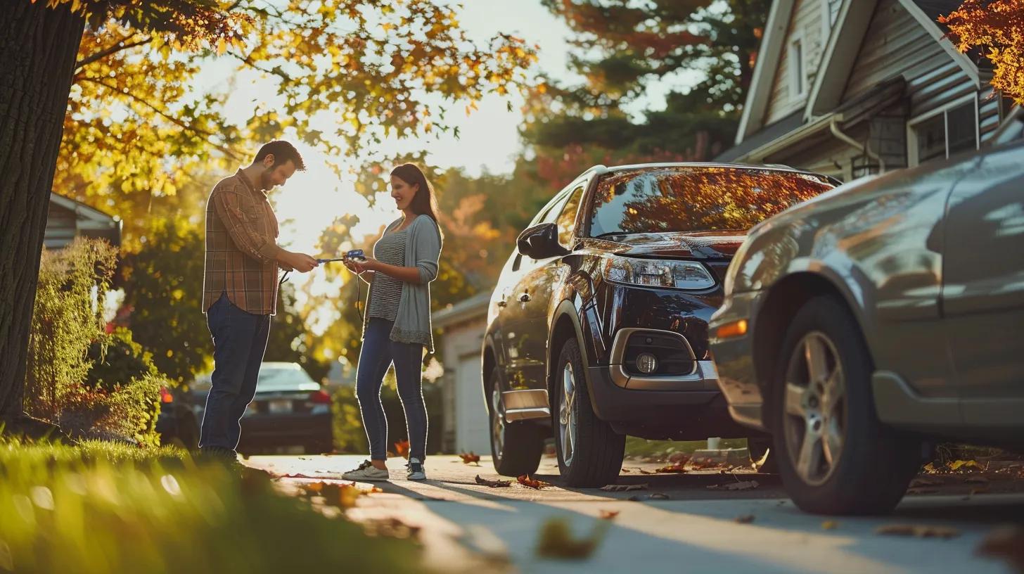 What Is Paintless Dent Repair (PDR) and How Does It Work? 2 Customer Receiving Mobile Paintless Dent Repair Service At Home, Showcasing Convenience And Satisfaction