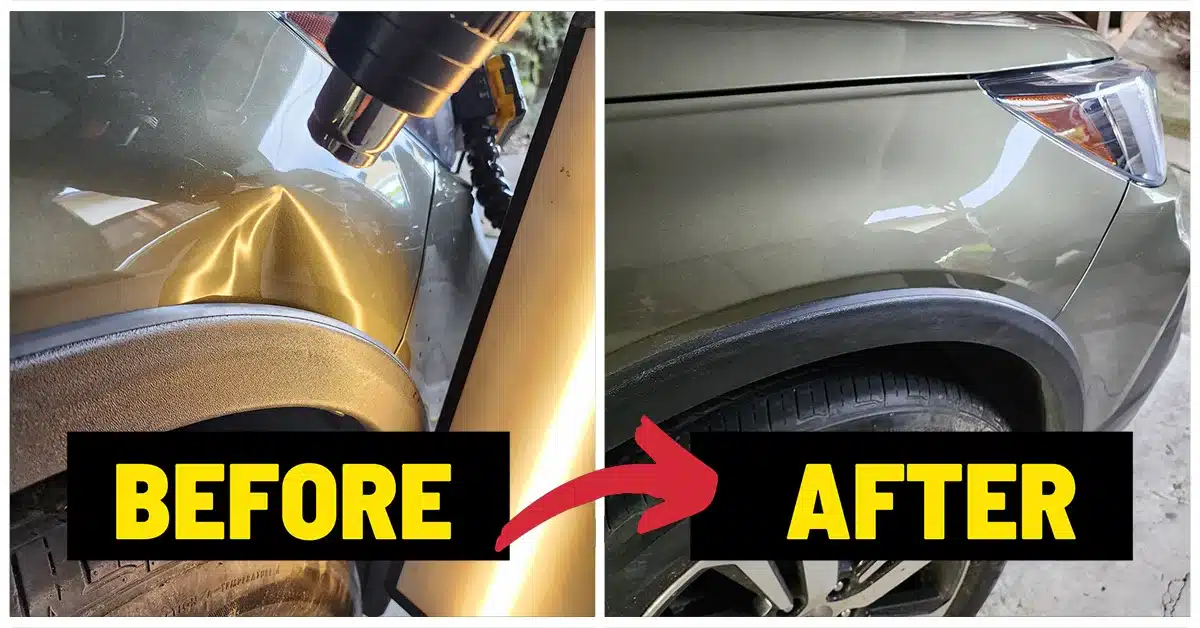 dent removal service cost car door ding parking lot
