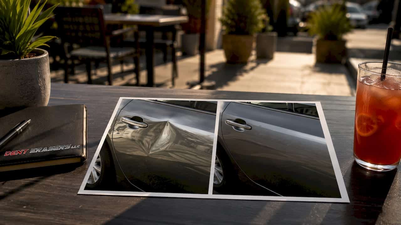 San Pablo 73 Before And After Car Dent Repair Photos On Table