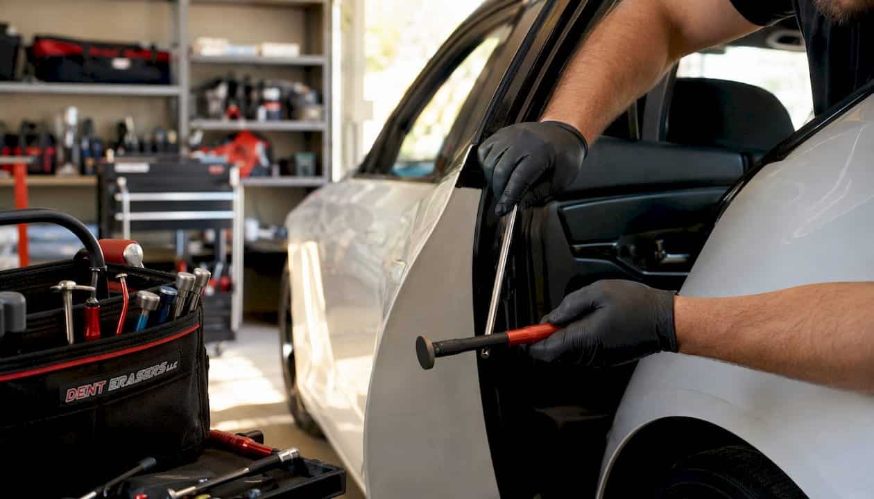 Dent Repair Seasonal Discounts: Save More This Winter 2 Hands Using Eco-Friendly Dent Repair Tools