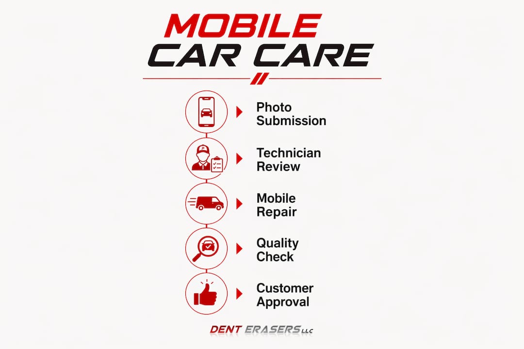 Mobile Services and Luxury Car Care: What Owners Need to Know 2 Infographic Outlining Mobile Luxury Car Care Process