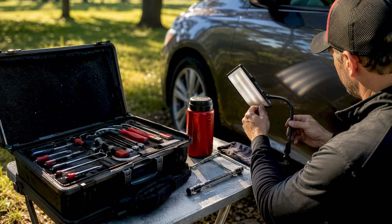 Dent Repair Referral Benefits for Car Owners 2 Mobile Dent Repair Tools And Technician&Amp;Apos;S Hands Outdoors
