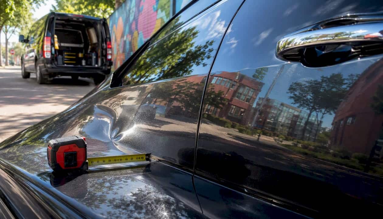 Vehicle Restoration Tips for Fast, Onsite Dent Repair 1 Mobile Dent Repair Before And After On Car Fender