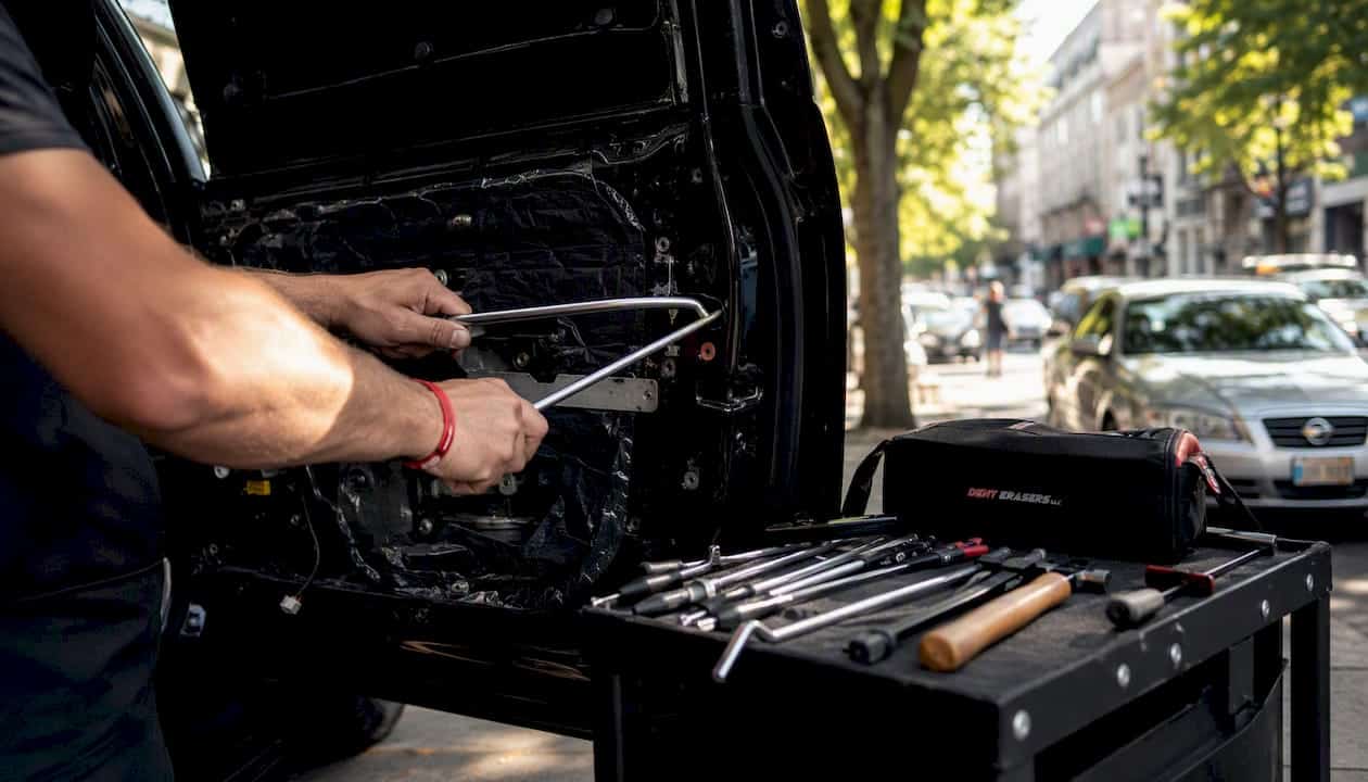Best Onsite Collision Repair Providers: 2026 Guide 2 Close-Up Of Dent Repair Tools In Use