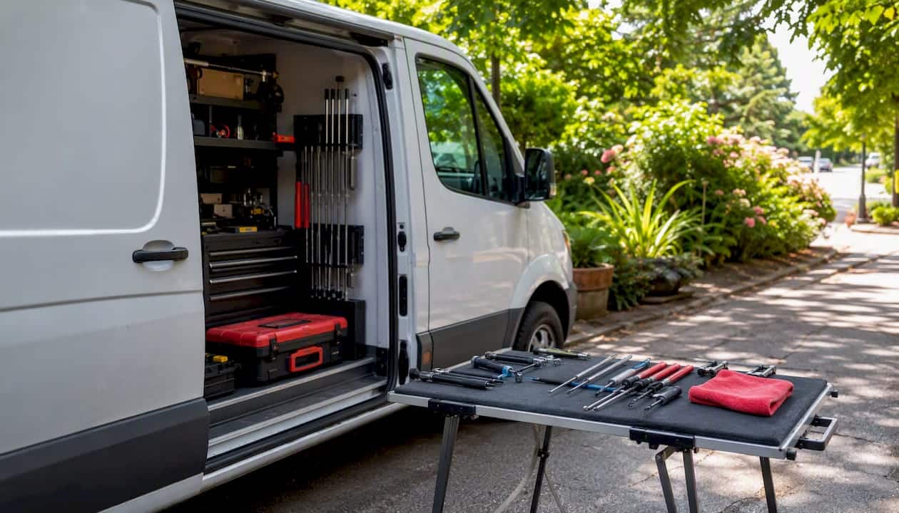 Auto Insurance vs. Out-of-Pocket: What to Choose for Dent Repairs 2 Mobile Dent Repair Van And Tools Setup