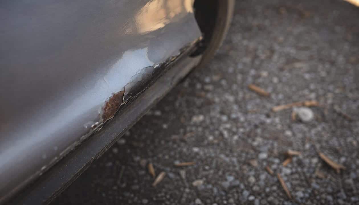 What Affects Dent Removal Time? A Practical Guide 5 Car Dent With Chipped Paint And Rust