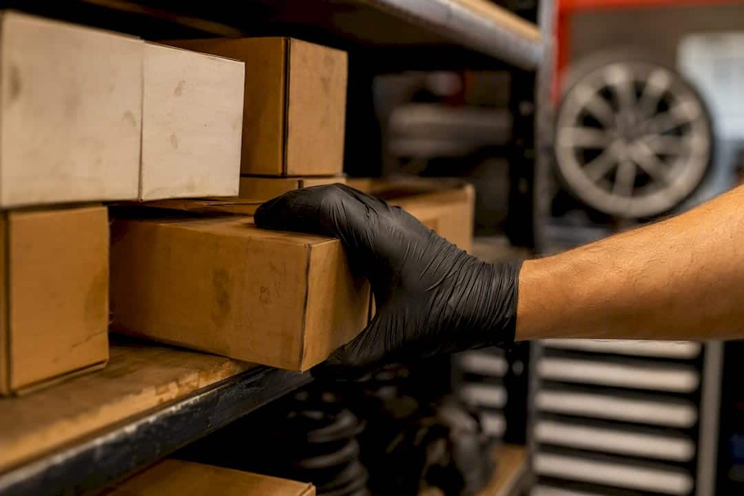 Exotic Car Repair Shop Qualities Owners Must Check 2 Stack Of Generic Auto Parts Boxes In Workshop