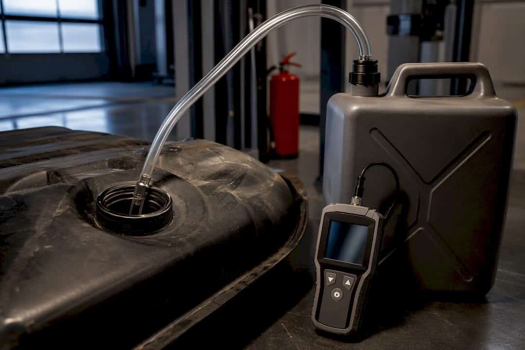 Fuel tank prepared for vapor testing