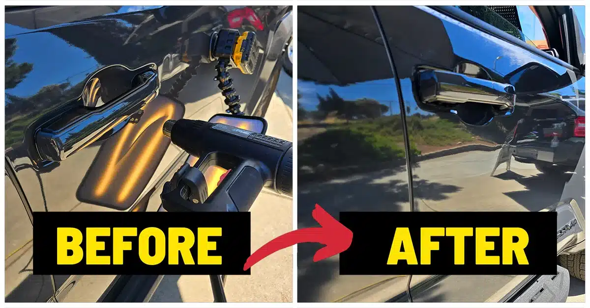 removing big dents from car