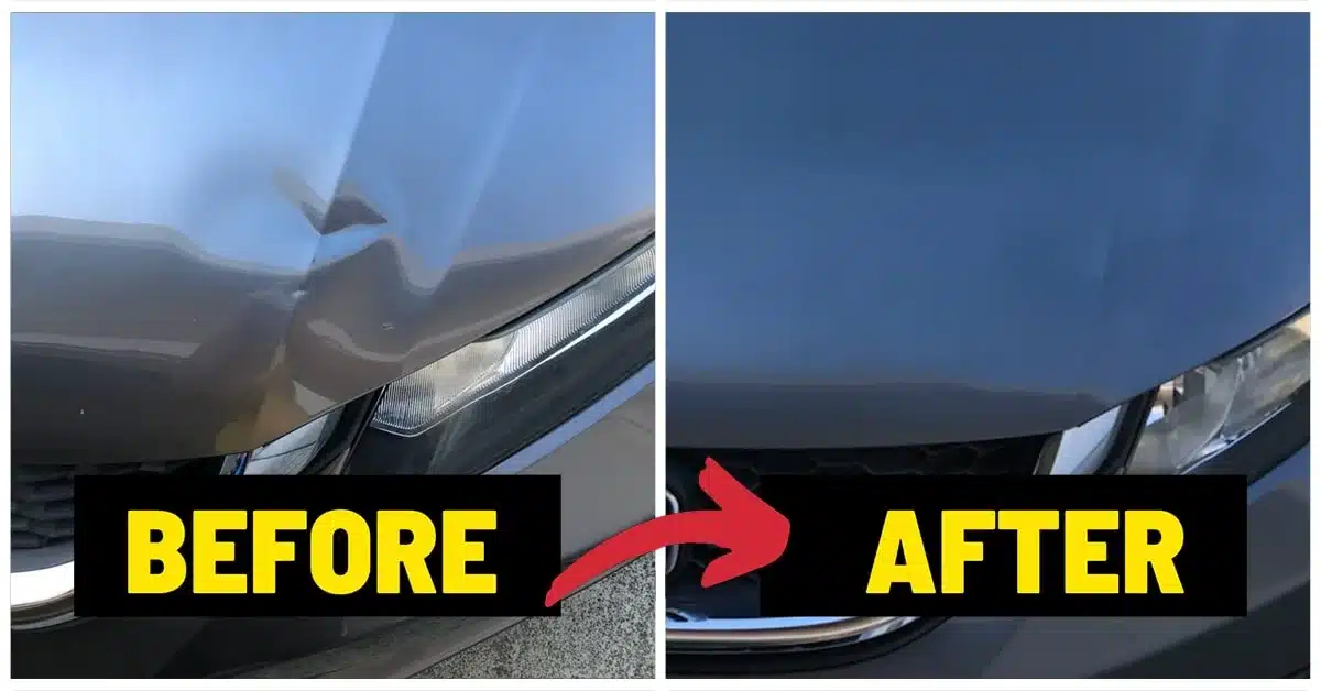 car hood dent assessment