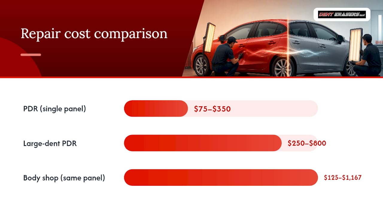 $250–$800 vs $1,200+: Large Dent Repair Cost and Three Photo Checklist 1 Pdr Pricing And Savings Comparison