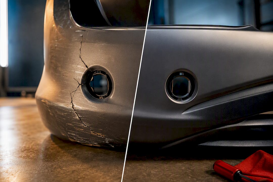 Alameda 71 Plastic Bumper Damage Before-And-After Repair