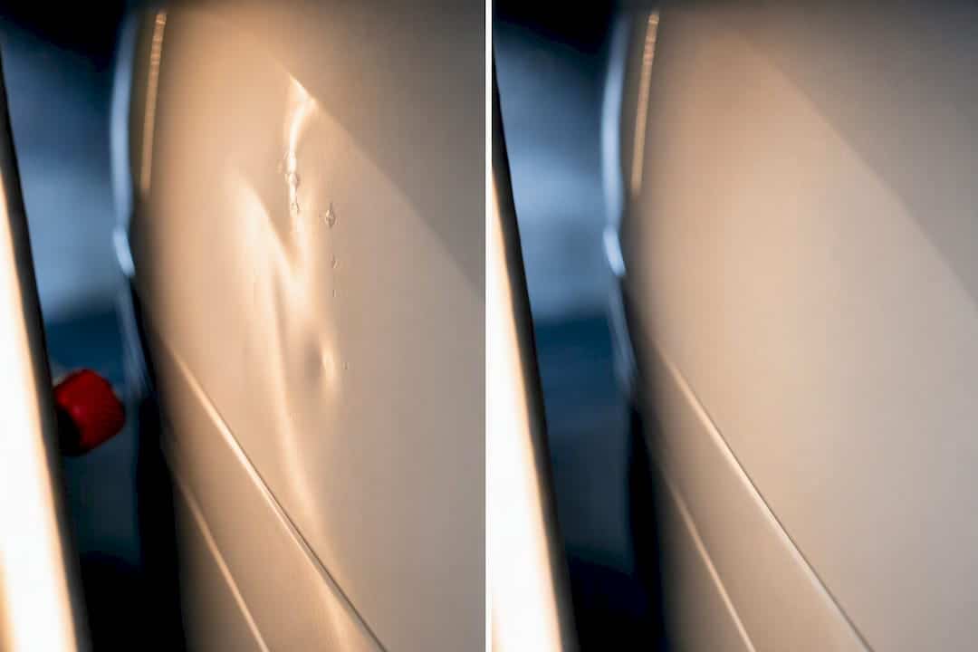 Before-and-after panel showing PDR limitations