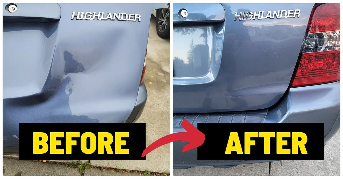 plastic bumper dent removal