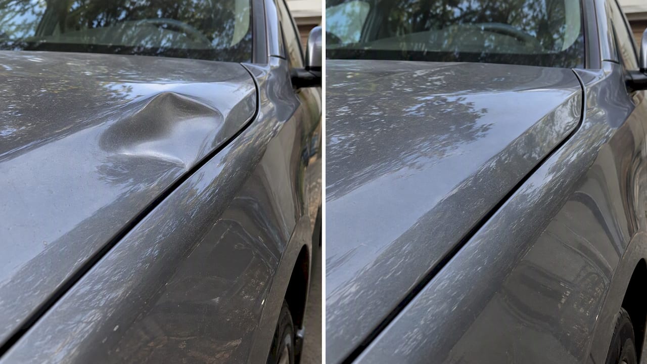 $125–$600: U.S. Hood Dent Repair Costs for Hoods with Intact Paint 2 Hood And Adjacent Fender Paint Blend Comparison