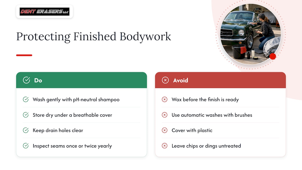 Classic Car Bodywork: Rust Needs a Shop, Dents May Not 1 How Do You Protect A Classic Car After The Bodywork Is Finished? — Overview Diagram